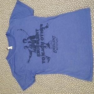 Bill & Ted's Excellent Adventure LootCrate Kid's L T-Shirt. Keanu Reeves.